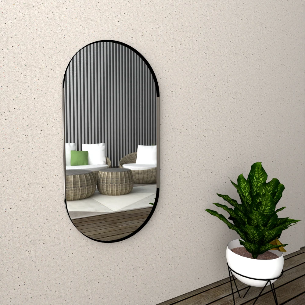 Espejo Lukman, con forma rectangular Tuhome Furniture