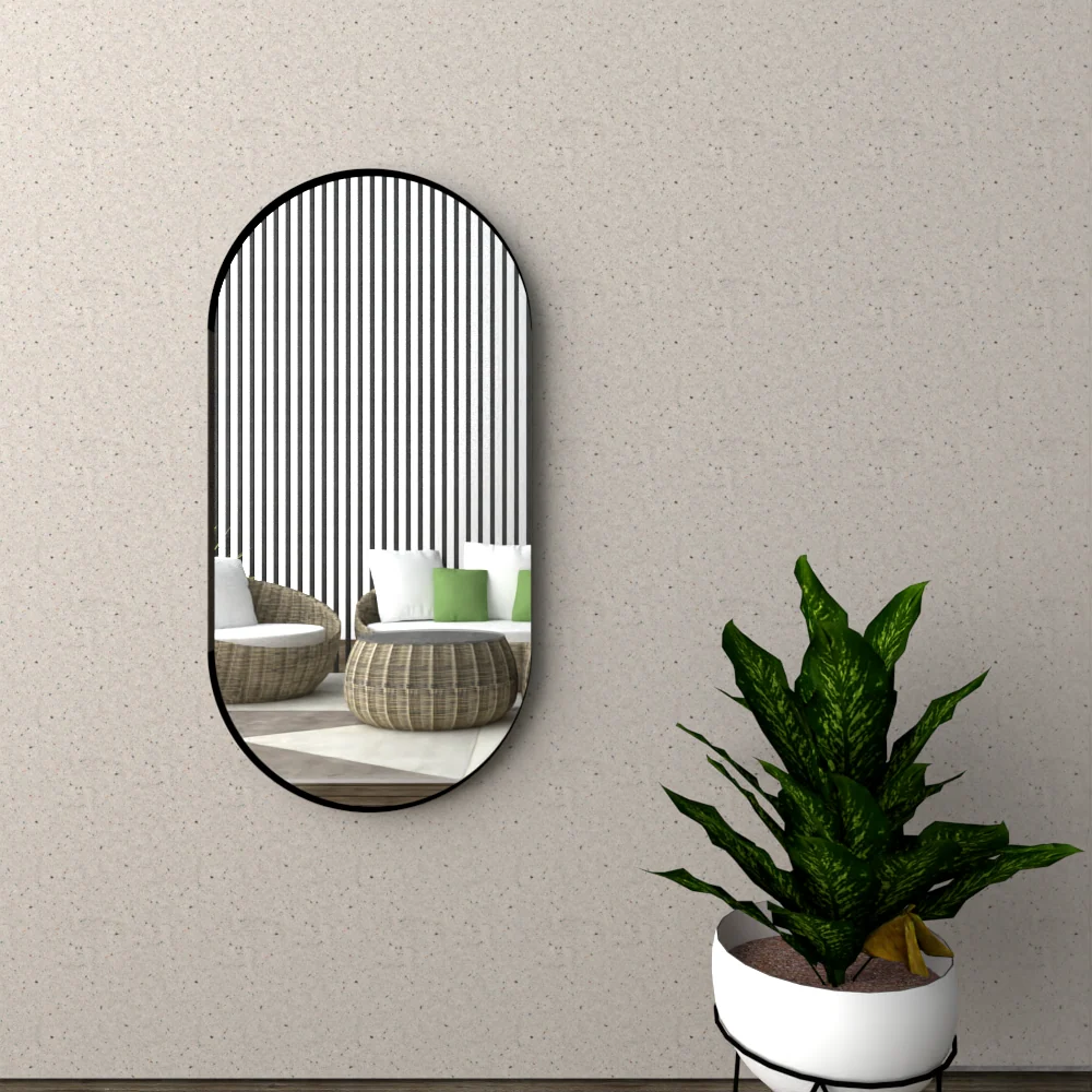 Espejo Lukman, con forma rectangular Tuhome Furniture