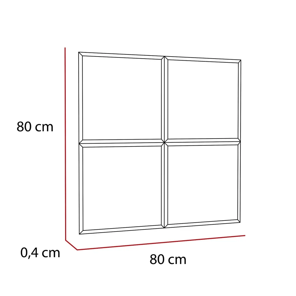 Espejo Malta, con forma cuadrada Tuhome Furniture