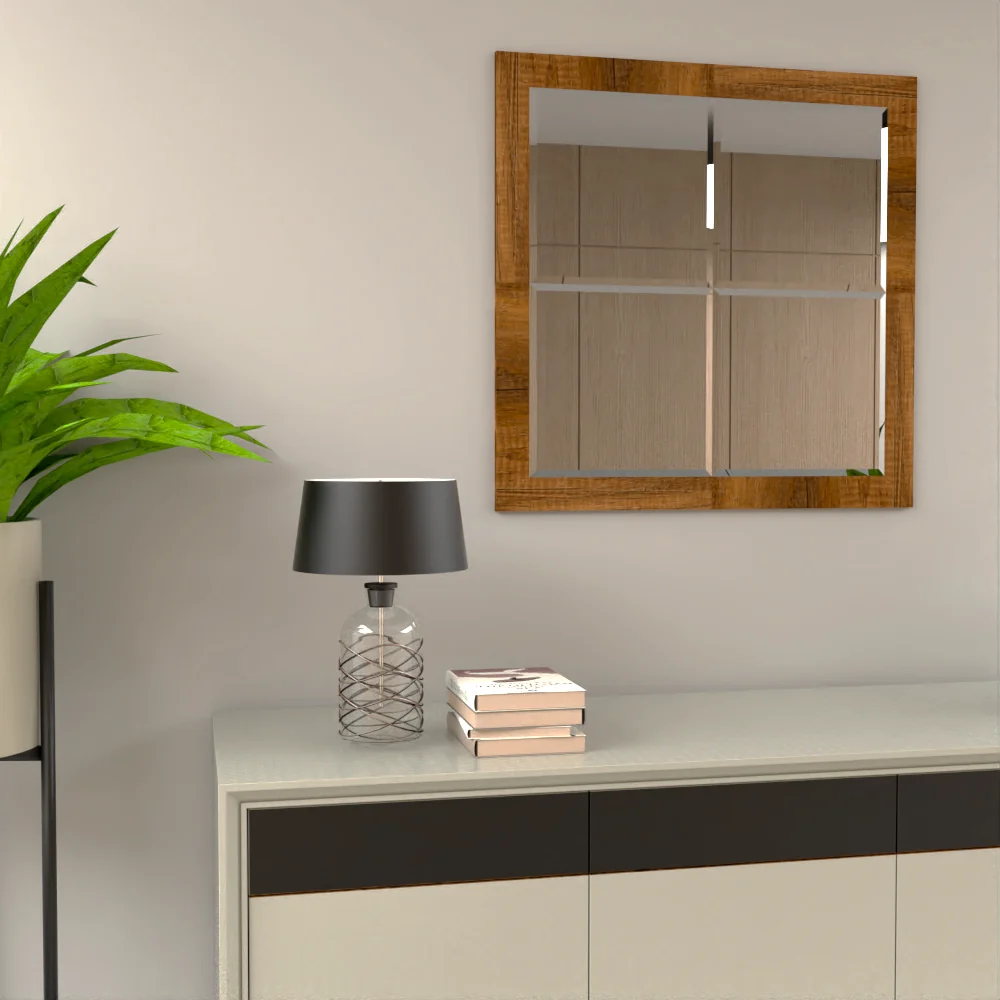 Espejo Olivo, con forma cuadrada Tuhome Furniture