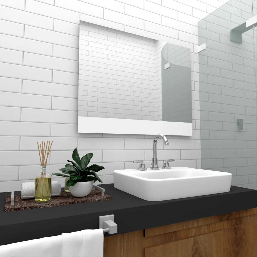 Espejo Palermo, con forma rectangular Tuhome Furniture