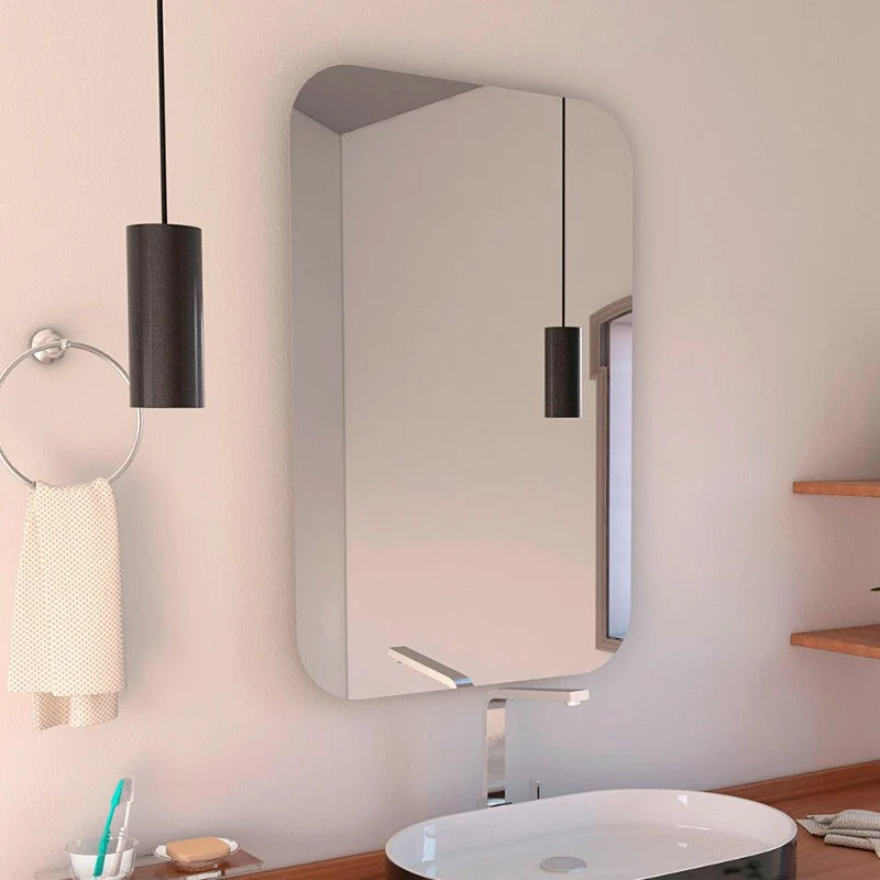 Espejo Pompei, Gris, con esquinas ovaladas Tuhome Furniture