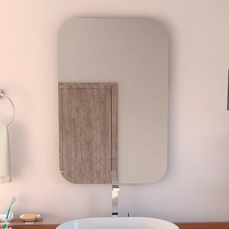 Espejo Pompei, Gris, con esquinas ovaladas Tuhome Furniture
