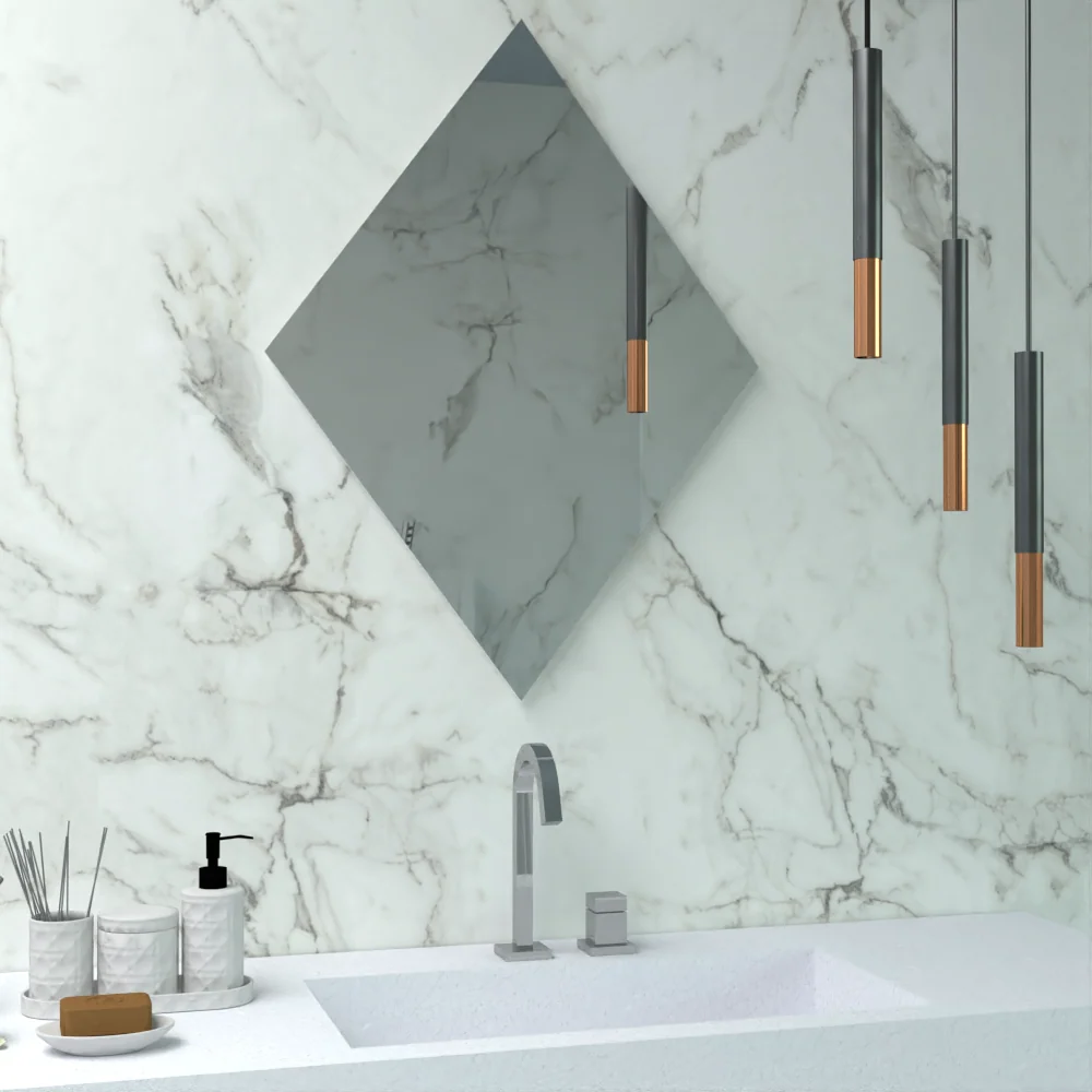 Espejo Serrano, con forma de rombo Tuhome Furniture