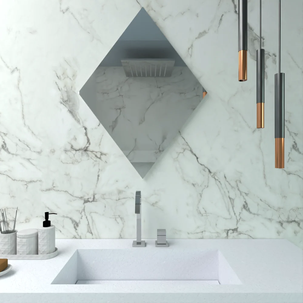 Espejo Serrano, con forma de rombo Tuhome Furniture