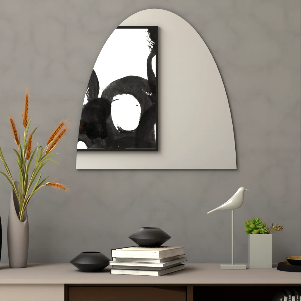 Espejo Sorano, con forma semicírculo Tuhome Furniture