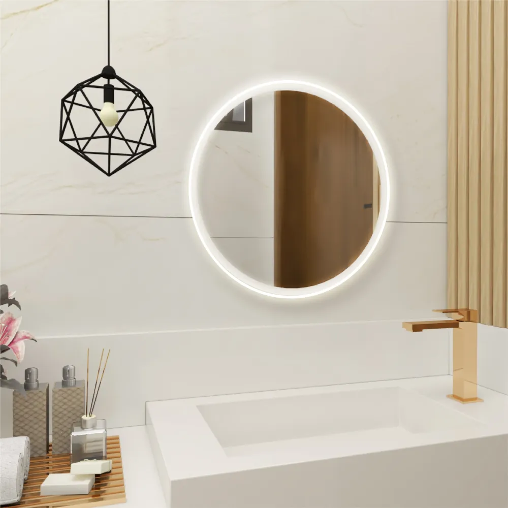 Espejo Venezia, con forma circular sandblasting Tuhome Furniture