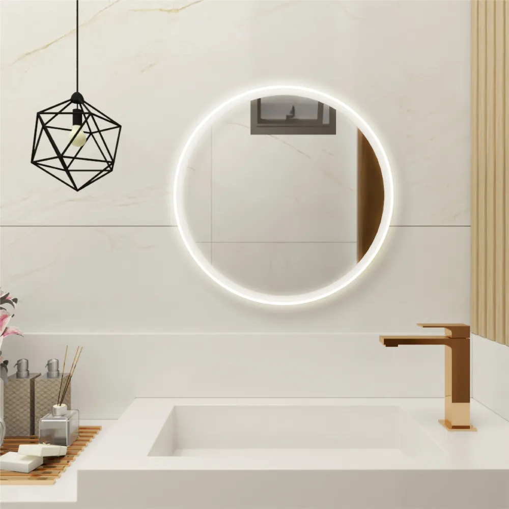 Espejo Venezia, con forma circular sandblasting Tuhome Furniture