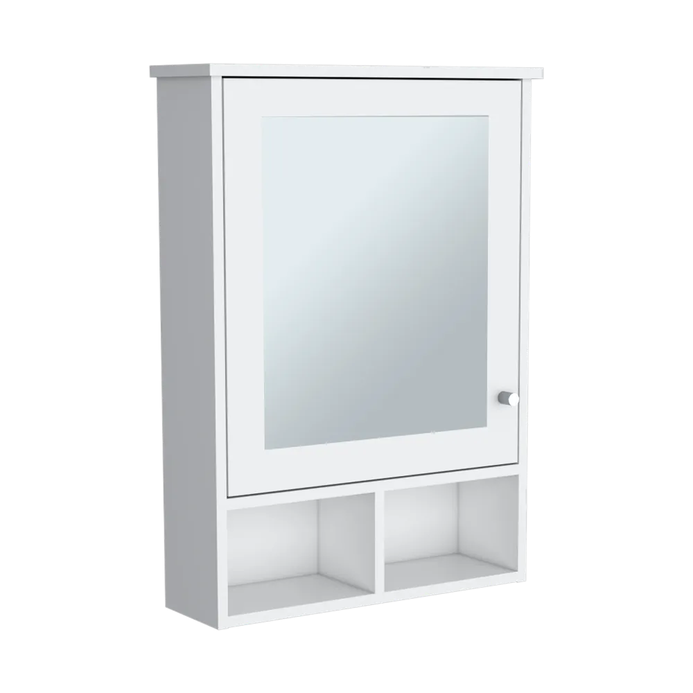 Gabinete de Baño Egeo, Blanco, con Puerta Espejo y Tres Entrepaños Para Ubicar Objetos Tuhome Furniture