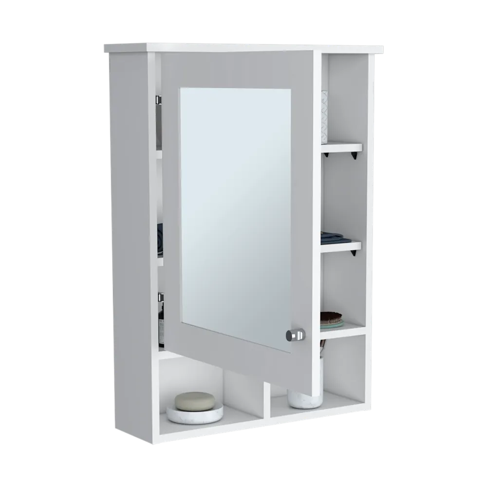 Gabinete de Baño Egeo, Blanco, con Puerta Espejo y Tres Entrepaños Para Ubicar Objetos Tuhome Furniture