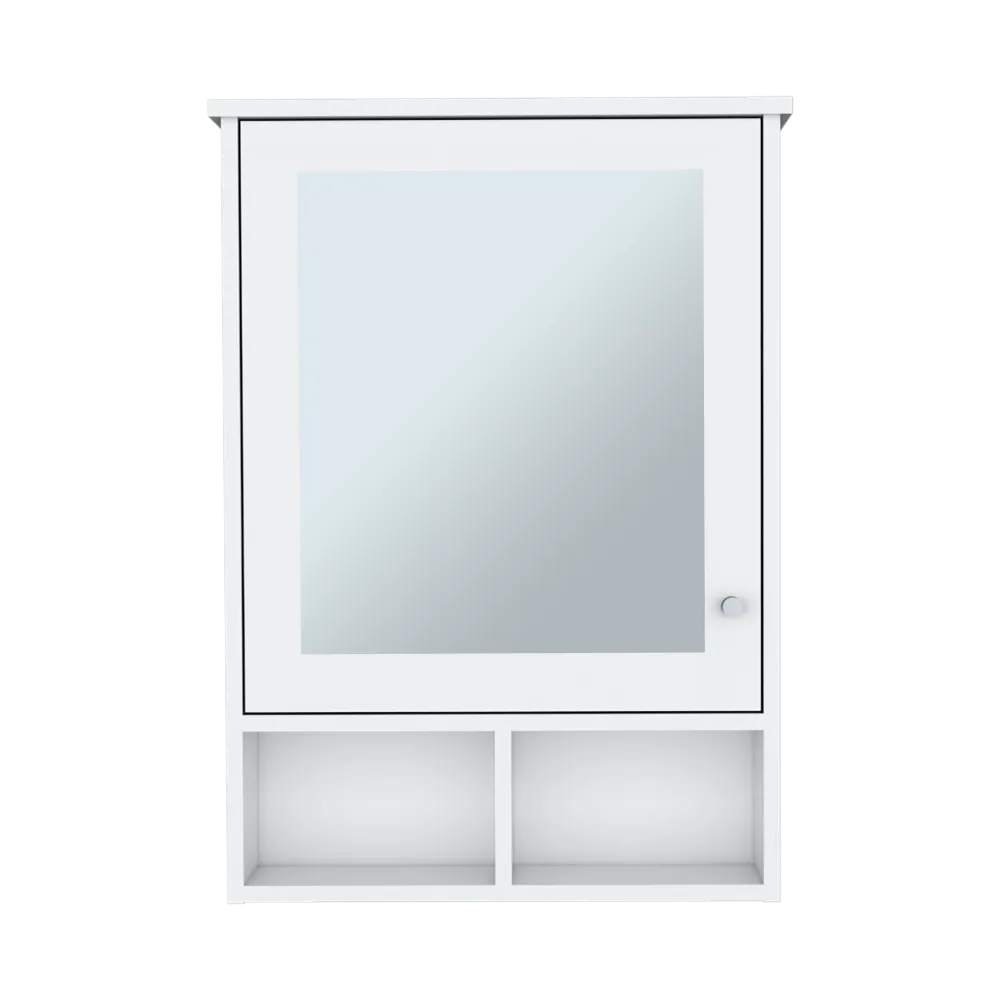 Gabinete de Baño Egeo, Blanco, con Puerta Espejo y Tres Entrepaños Para Ubicar Objetos Tuhome Furniture