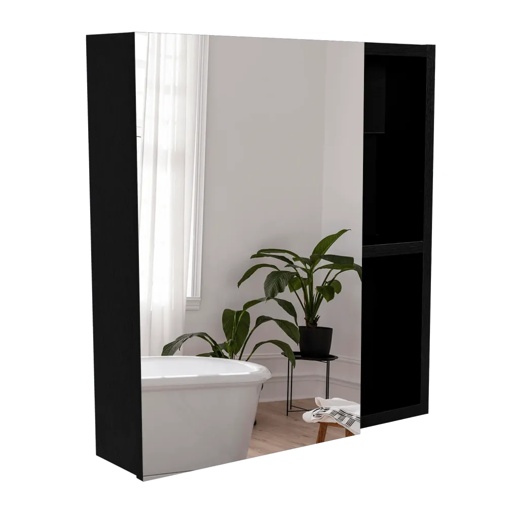 Gabinete de Baño Labell, Wengue, con Puerta y Entrepaños Tuhome Furniture