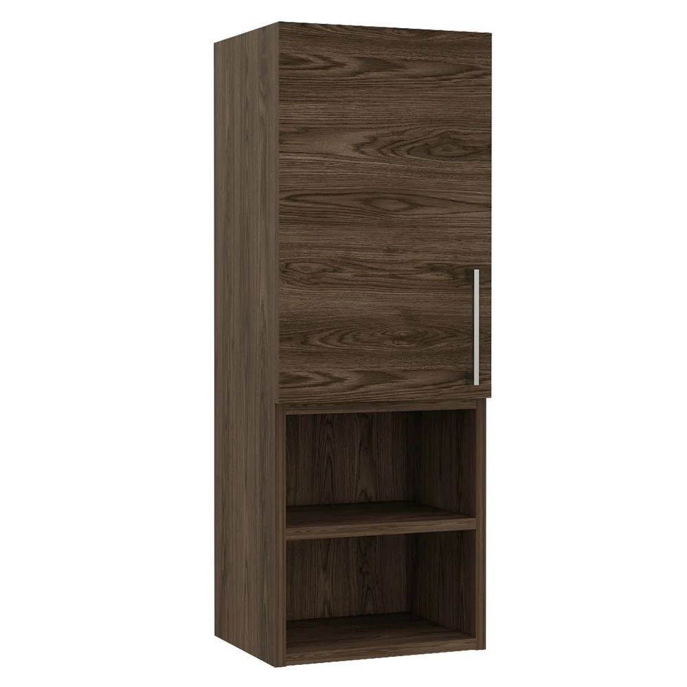 Mueble Auxiliar de Baño Barcelona, Coñac, con una puerta batiente y entrepaño para guardar objetos de aseo Tuhome Furniture
