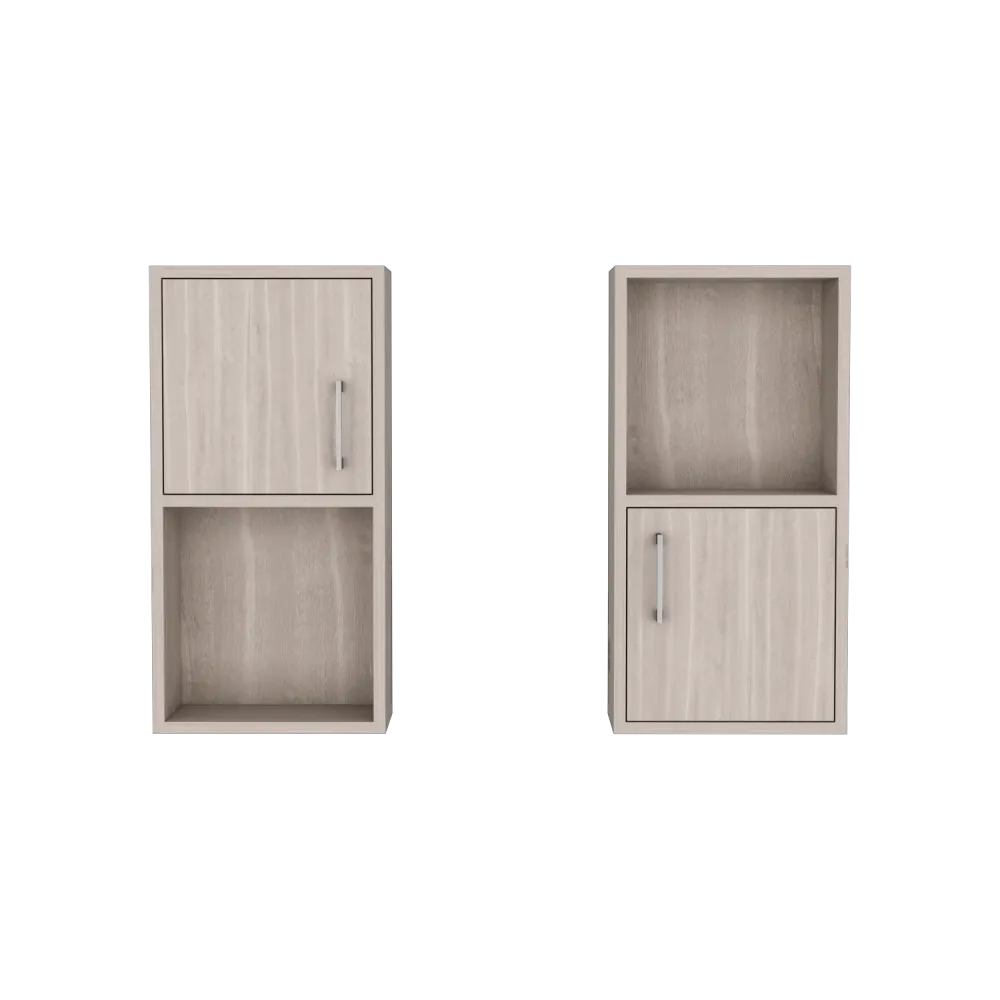 Mueble Auxiliar Bath X2, Bardolino, con puerta batiente y variedad de entrepaños para colocar objetos de aseo Tuhome Furni...