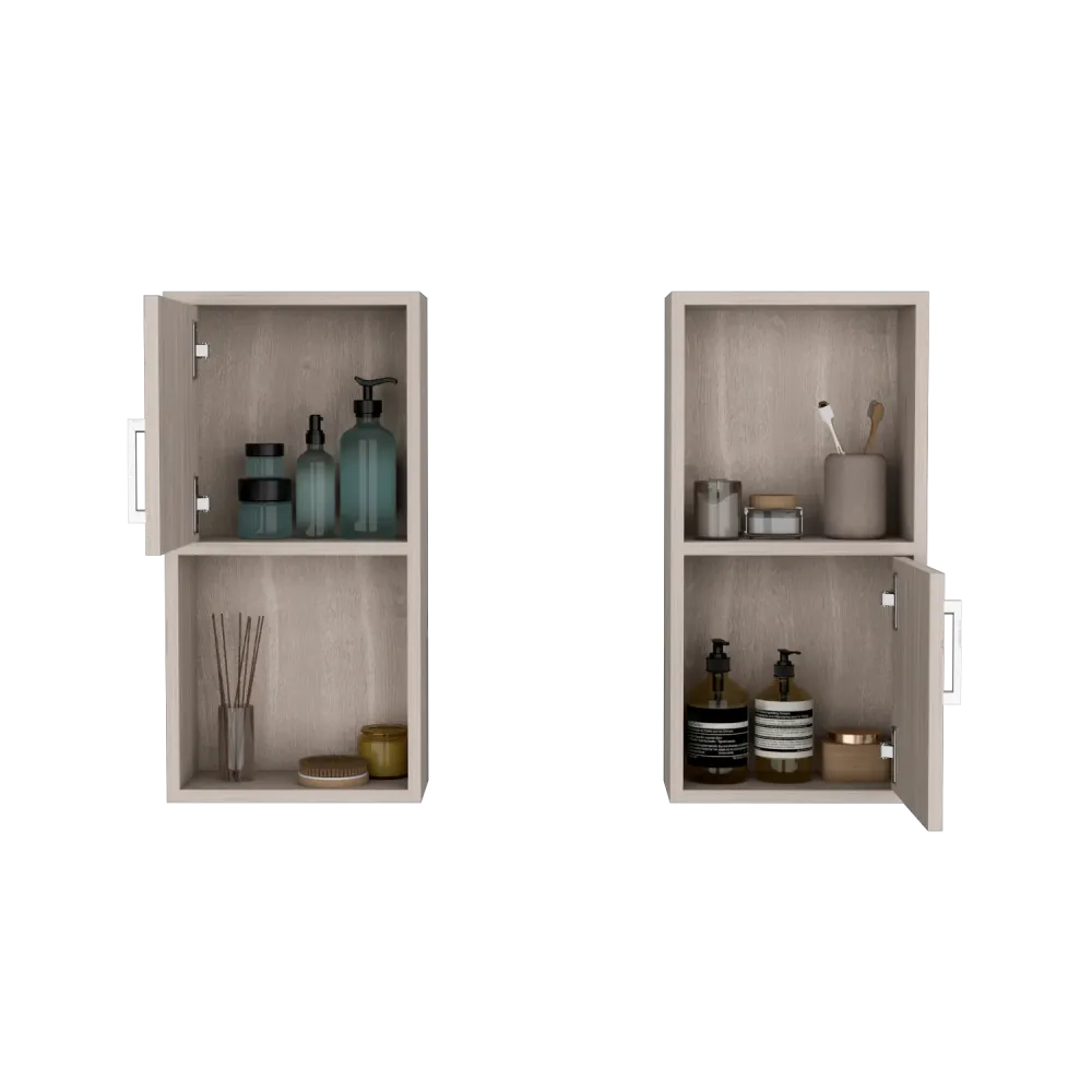 Mueble Auxiliar Bath X2, Bardolino, con puerta batiente y variedad de entrepaños para colocar objetos de aseo Tuhome Furni...