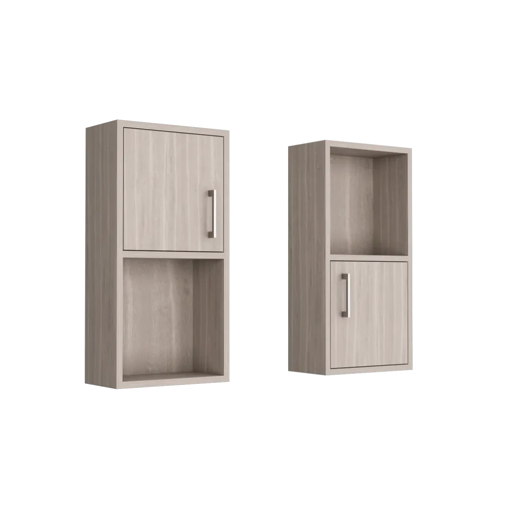 Mueble Auxiliar Bath X2, Bardolino, con puerta batiente y variedad de entrepaños para colocar objetos de aseo Tuhome Furni...