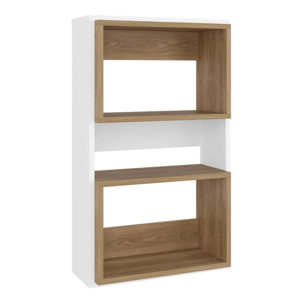 Mueble Auxiliar Muro Baño Eco, Blanco Duqueza y Fresno Europeo, con superficies para ubicar objetos Tuhome Furniture