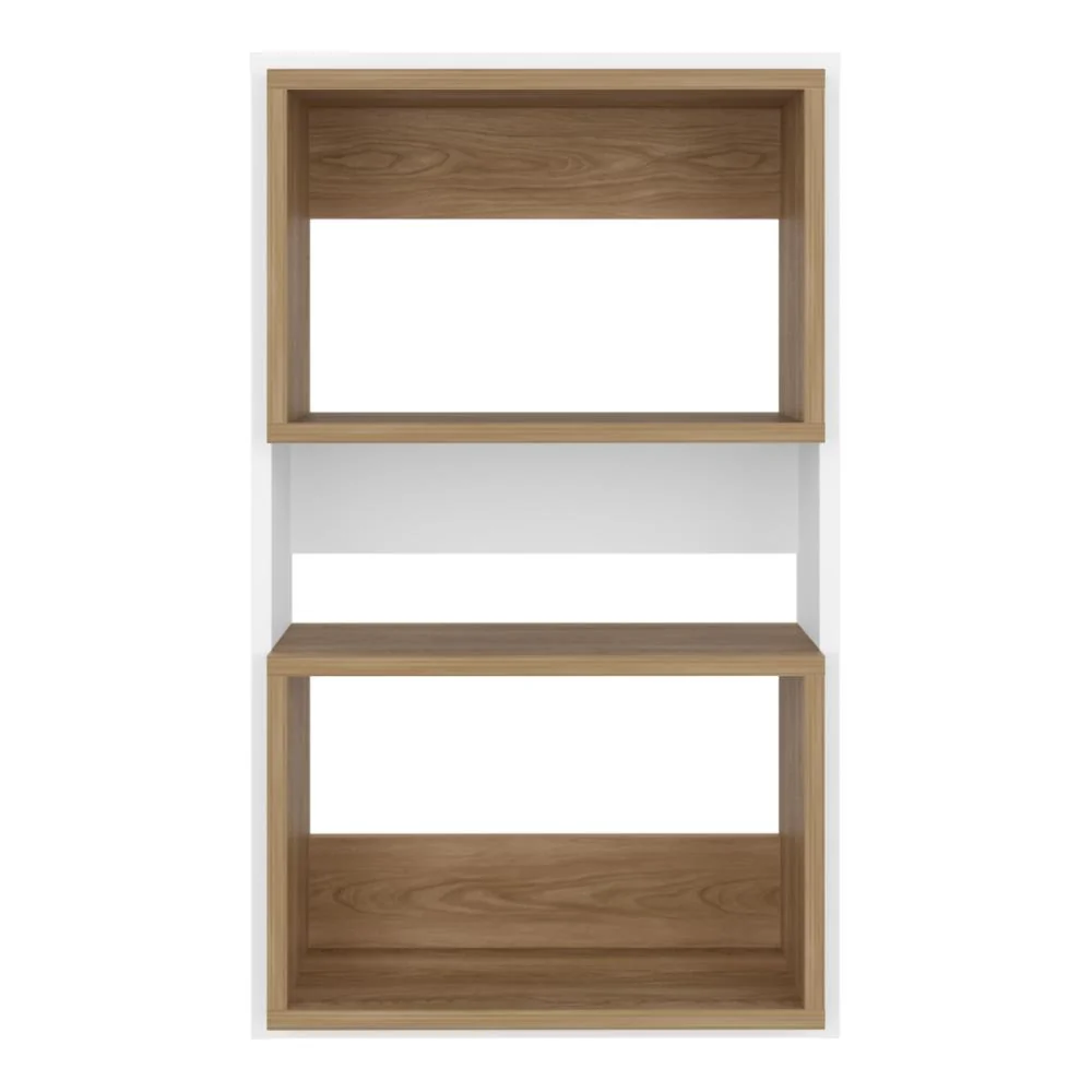 Mueble Auxiliar Muro Baño Eco, Blanco Duqueza y Fresno Europeo, con superficies para ubicar objetos Tuhome Furniture