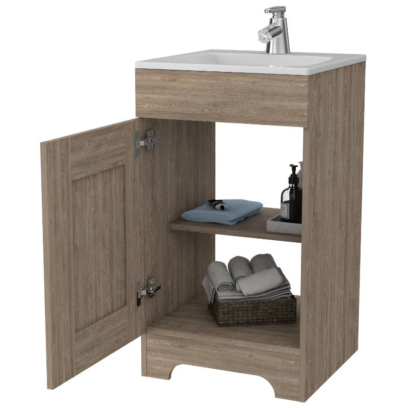 Mueble de Lavamanos Barcelona, Miel, con una puerta batiente Tuhome Furniture
