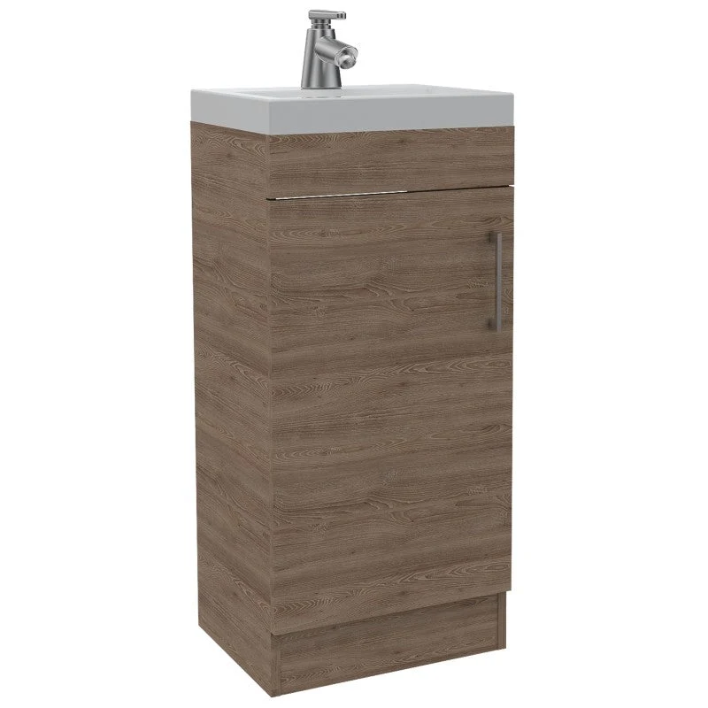 Mueble de Lavamanos Madrid, Miel, con una puerta abatible Tuhome Furniture