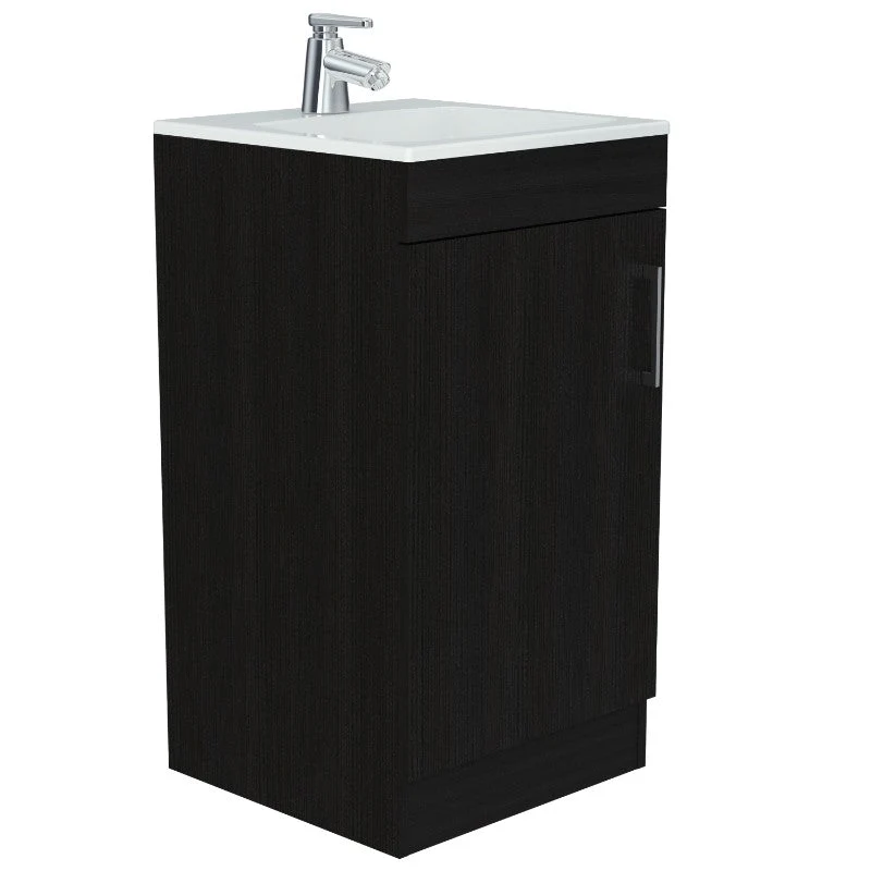 Mueble de Lavamanos Madrid, Wengue, con una puerta abatible Tuhome Furniture