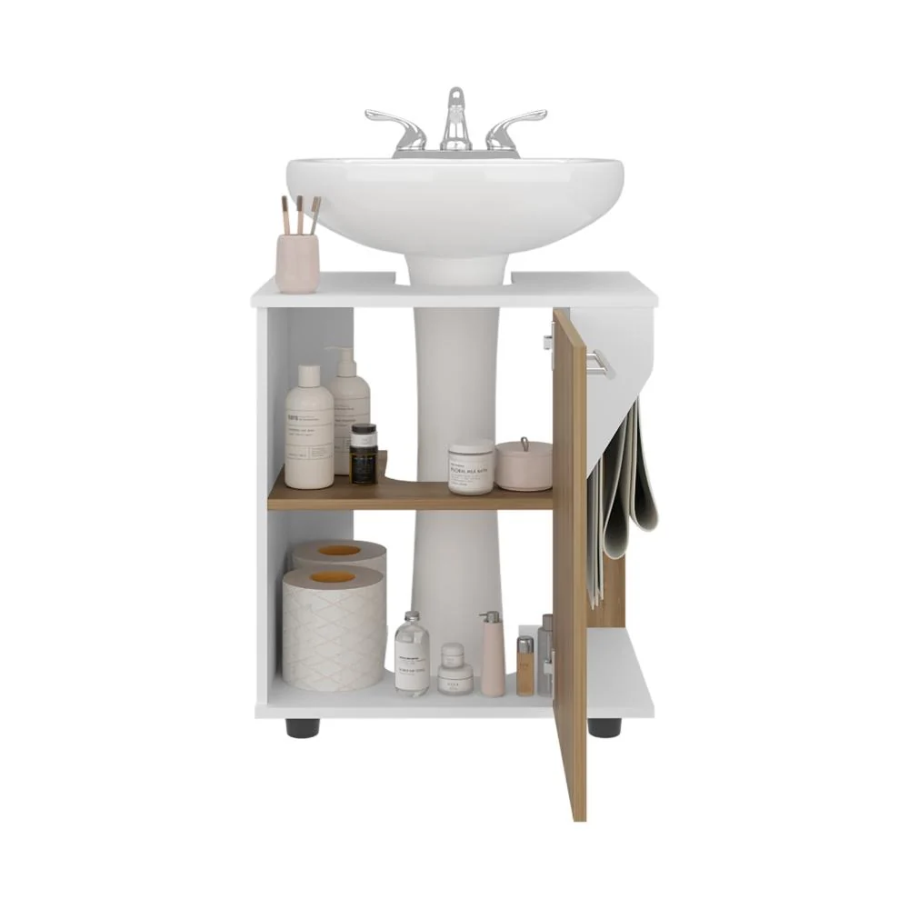 Mueble Para Lavamanos Phillips Una Puerta, Blanco Y Fresno Tuhome Furniture