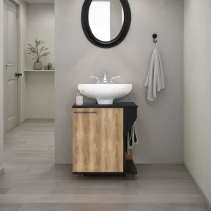 Mueble Para Lavamanos Phillips Una Puerta Wengue Y Fresno Tuhome Furniture