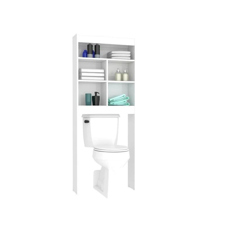 Optimizador Baño Bath, Blanco, con dos puertas batientes y varios entrepaños Tuhome Furniture
