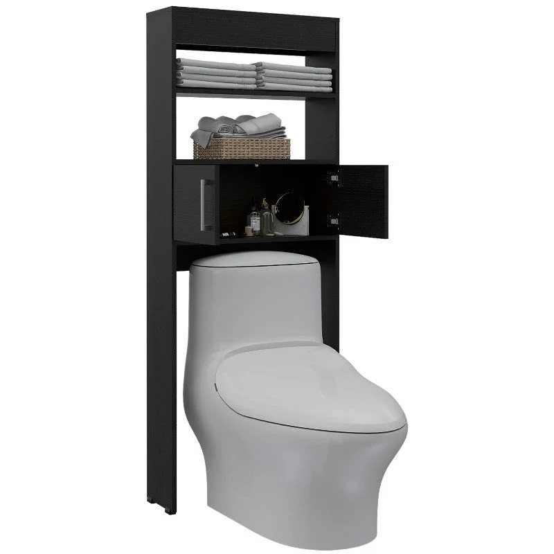 Optimizador de Baño Madrid, Wengue y Negro, ideal para ahorrar espacio Tuhome Furniture