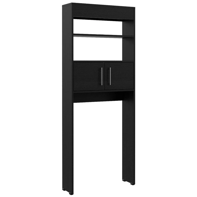 Optimizador de Baño Madrid, Wengue y Negro, ideal para ahorrar espacio Tuhome Furniture