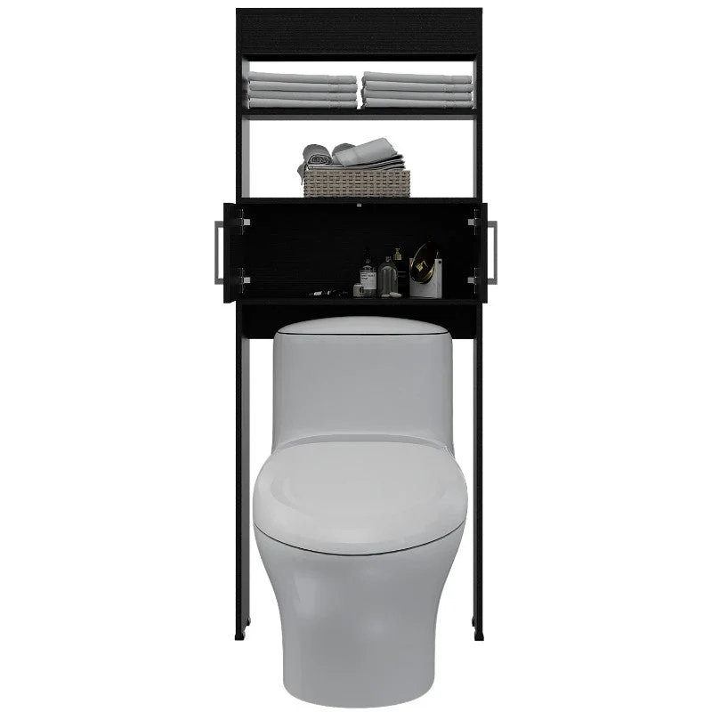 Optimizador de Baño Madrid, Wengue y Negro, ideal para ahorrar espacio Tuhome Furniture