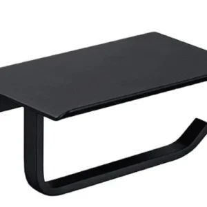 PORTAROLLO CON REPISA NEGRO MATE B14.469NM VALEMEX