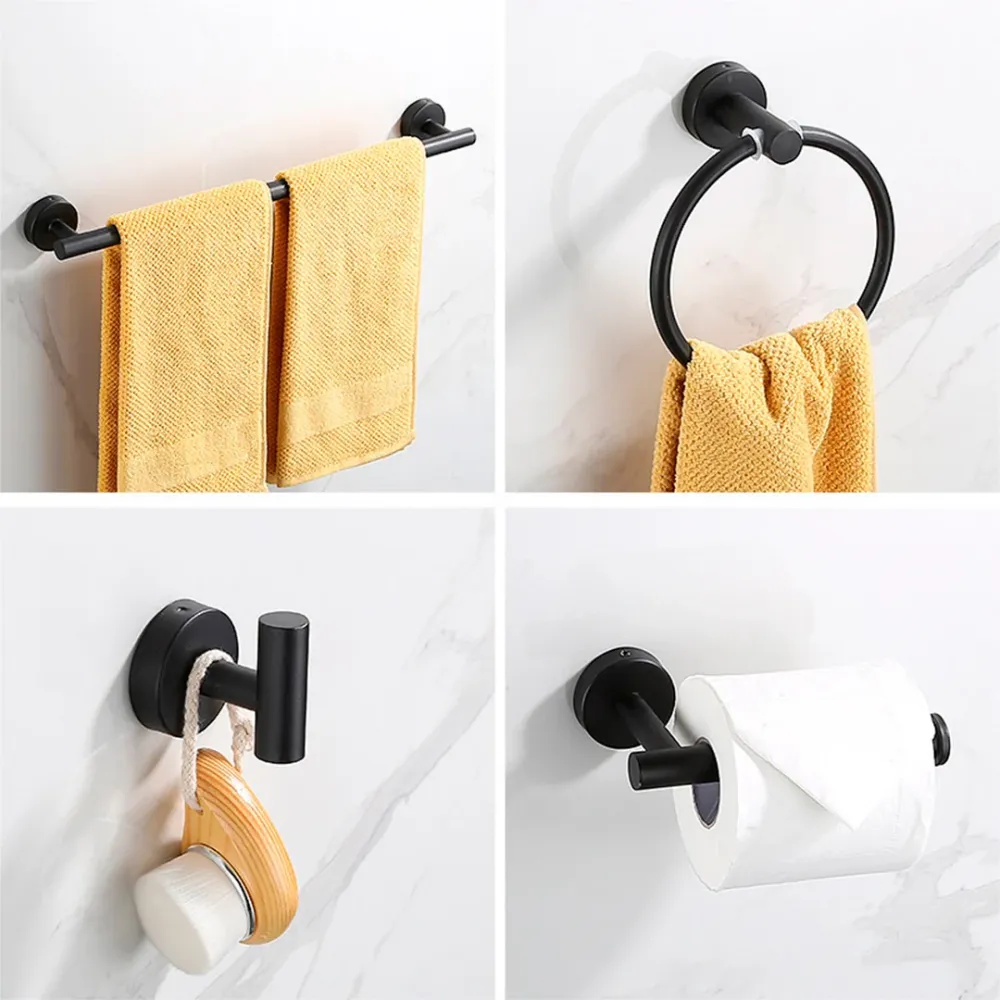 Set de accesorios negro mate VALMEX ACERO INOXIDABLE 304