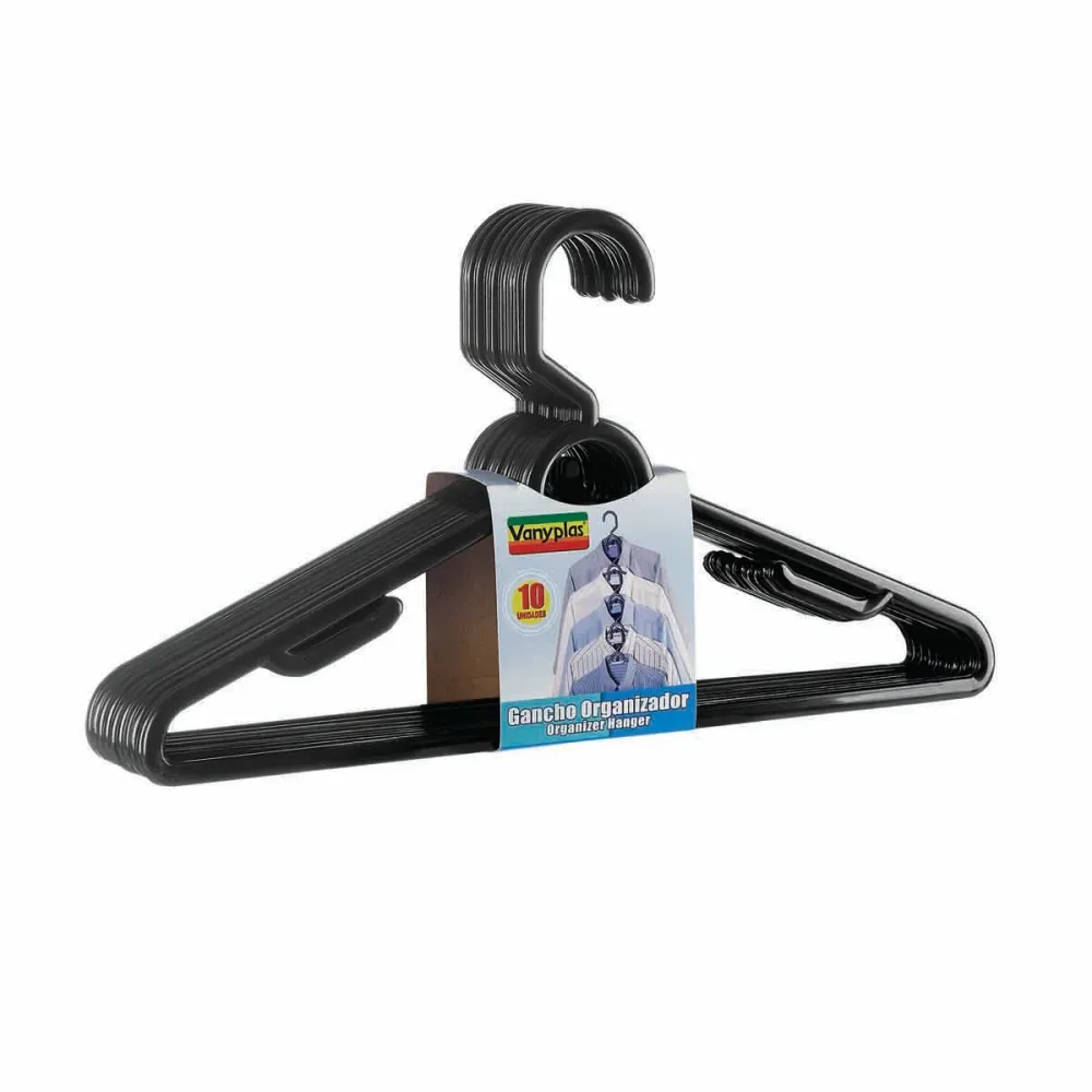 Gancho Organizador x 10 Negro marca Vanyplas