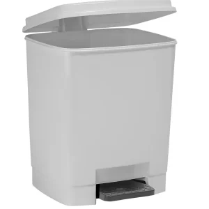 Papelera Cuadrada Pedal Blanco marca Vanyplas