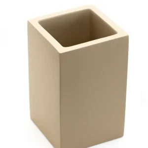 Vaso de Poliresina color Arena base bambú