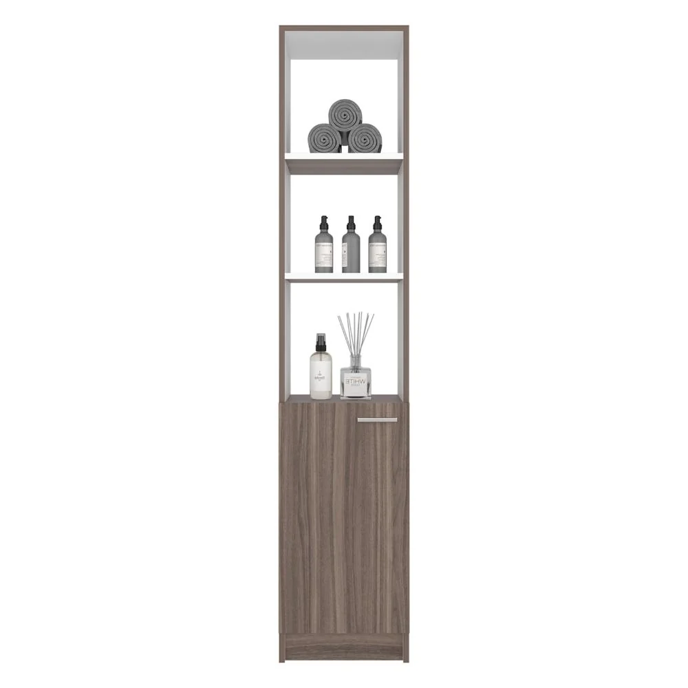 Organizador de Baño Aqua, Avellana y Blanco, con Variedad de Entrepaños ZF Virtual Muebles ZF
