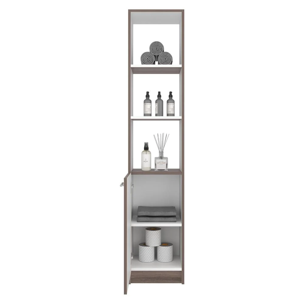Organizador de Baño Aqua, Avellana y Blanco, con Variedad de Entrepaños ZF Virtual Muebles ZF
