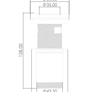 CONTRA POP-UP CON REBOSADERO WA27.350NEGRO MATE WASSER