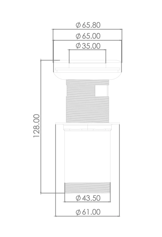 CONTRA POP-UP CON REBOSADERO WA27.350NEGRO MATE WASSER