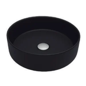 LAVABO CERAMICO DE ALTA RESISTENCIA NEGRO MATELC-003N WASSER