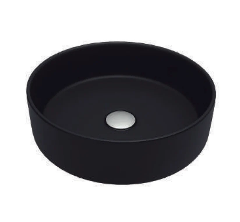 LAVABO CERAMICO DE ALTA RESISTENCIA NEGRO MATELC-003N WASSER