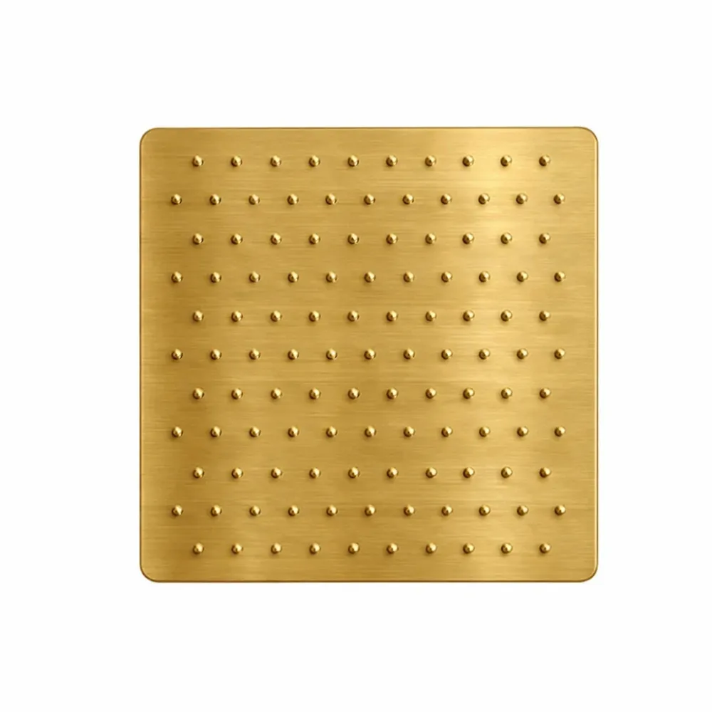 REGADERA DE LLUVIA CUADRADA 400 400 mm WS02.001BG ORO CEPILLADO WASSER