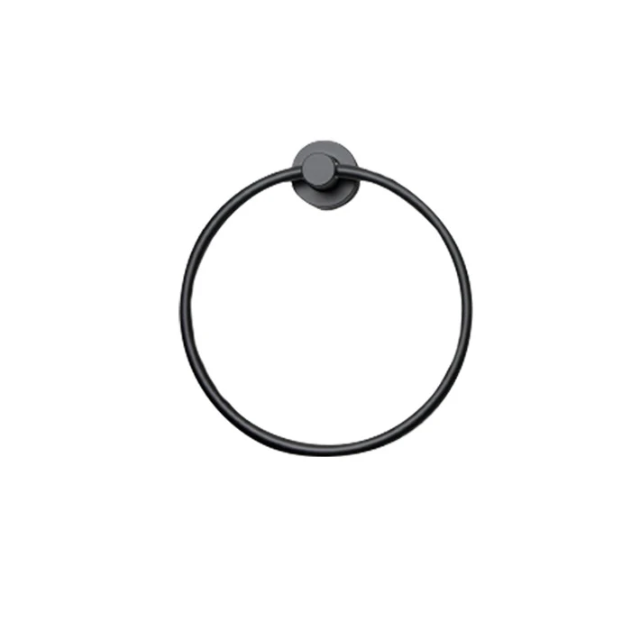 TECNO-PROJECT-BLACK TOALLERO DE ANILLA NEGRO MATE S166220 WASSER