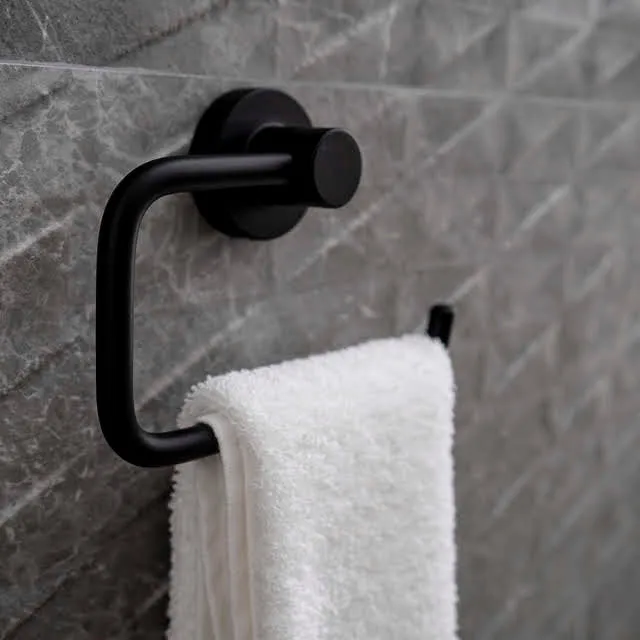 Toallero de anilla abierta TECNO PROJECT BLACK Wasser