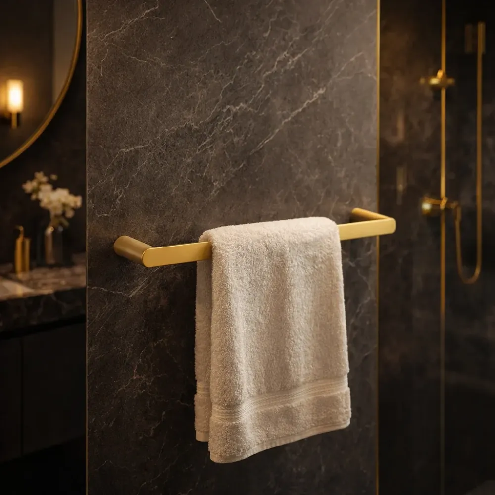 Toallero De Barra "S10" 60cm "Brushed Gold" - Wasser