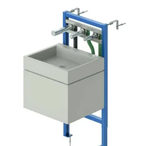 TRIO ELECTRÓNICO TUBULAR , JABON, AGUA Y SECADOR DE MANOS PARA LAVABO WE35.803 WASSER