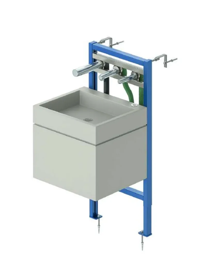 TRIO ELECTRÓNICO TUBULAR , JABON, AGUA Y SECADOR DE MANOS PARA LAVABO WE35.803 WASSER