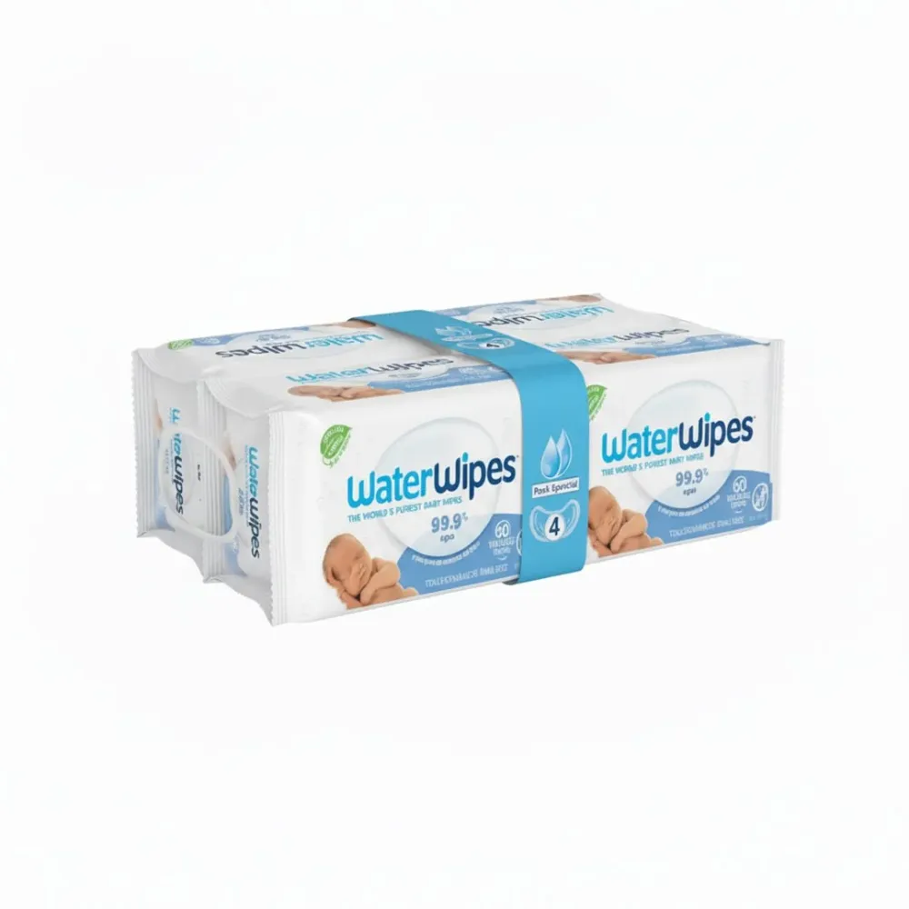 Pack x4 Toallitas húmedas Waterwipes