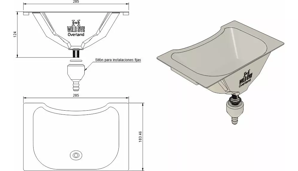 Separador Orina Para Baño Seco + Sifón Antiolores Y Soportes - WildRover Wild Rover